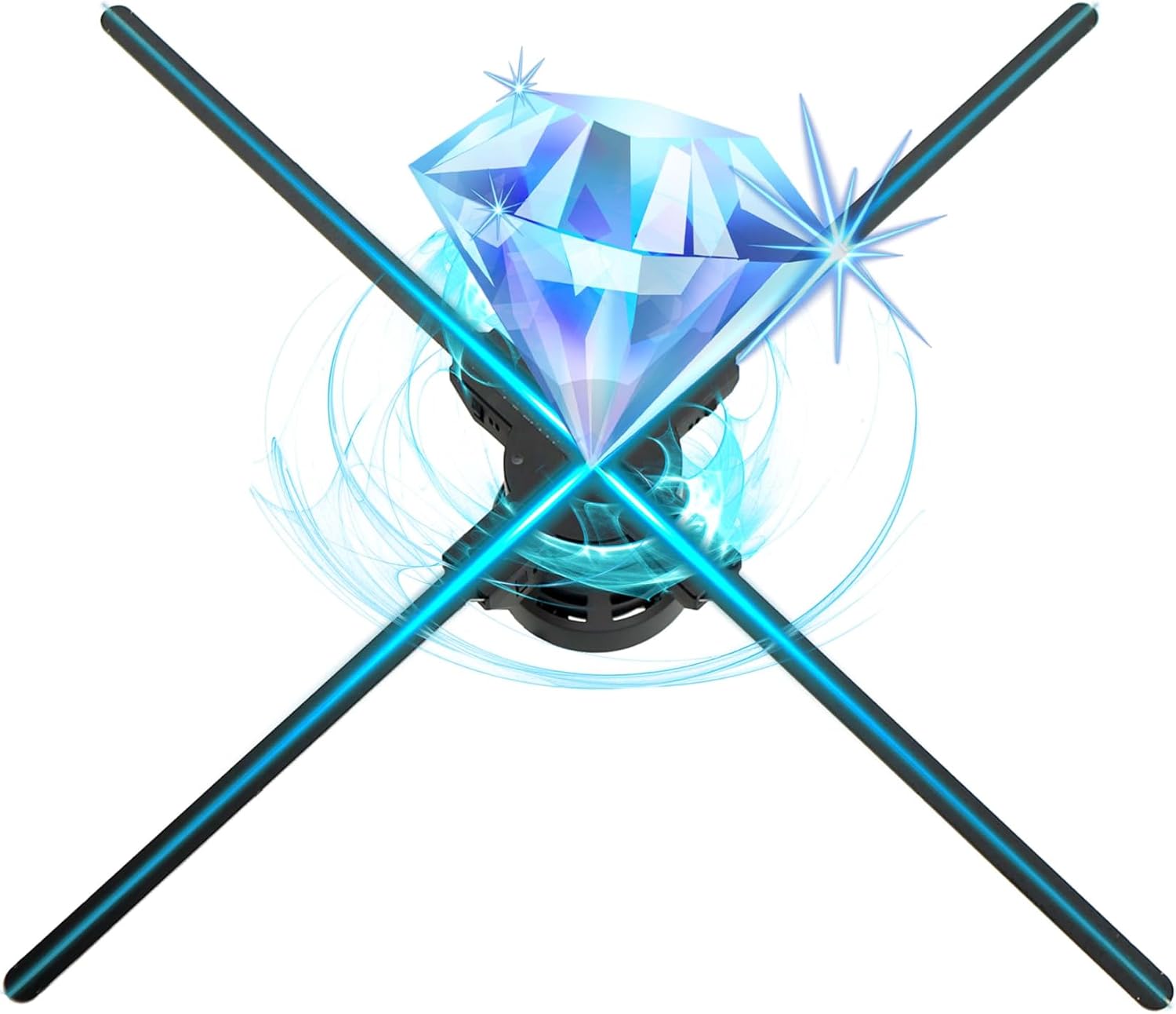 The 27.5 inch 3D hologram fan, the model used at the Sticky Smiles booth