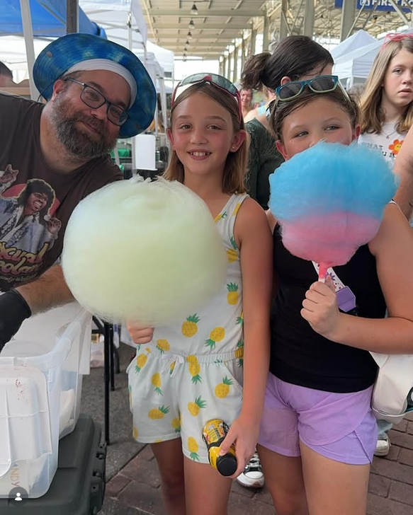 Eric, owner of Sticky Smiles Cotton Candy, at the Chattanooga Market